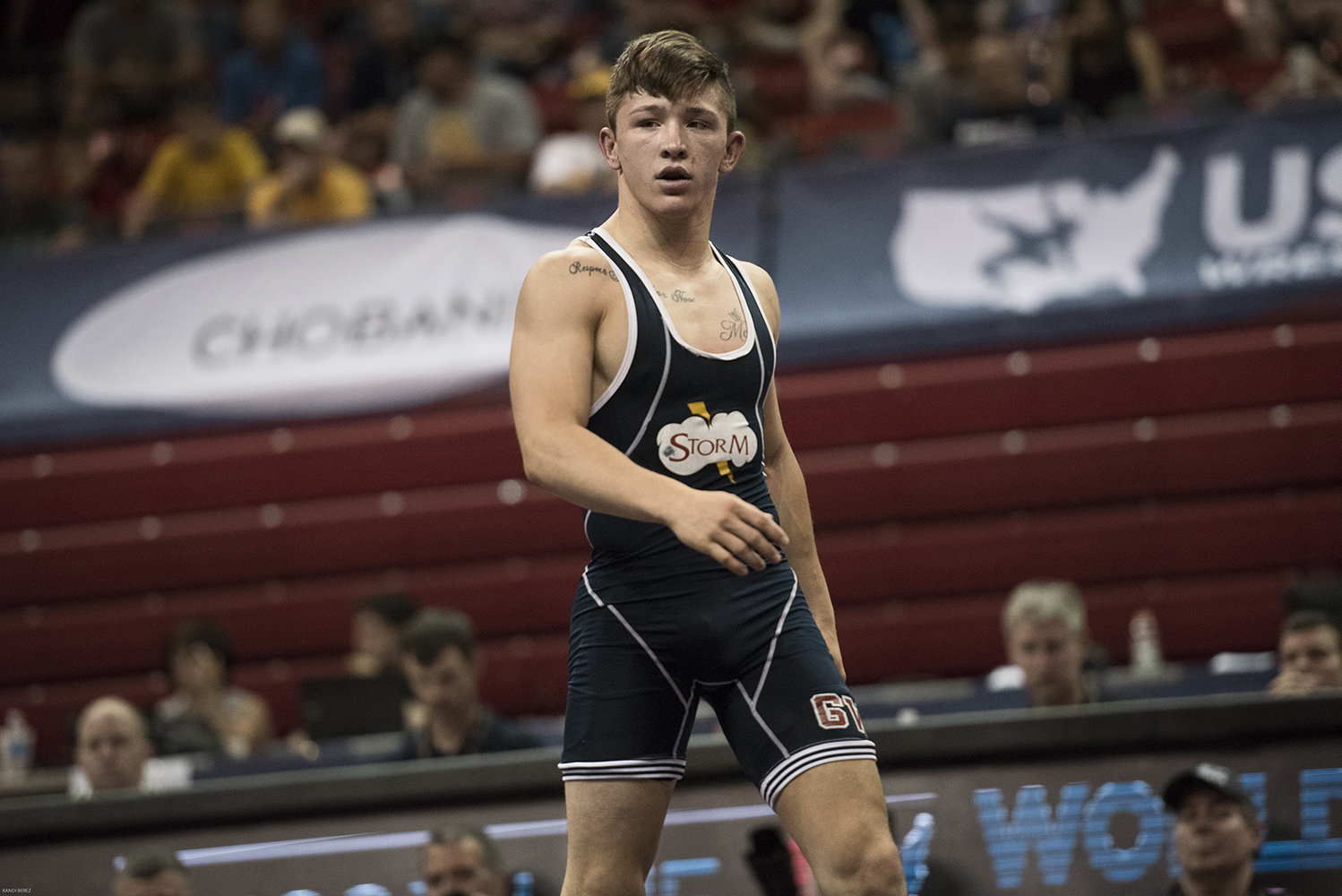 Red Blue World Team Trials Wrestling by Randi Berez Beauty and