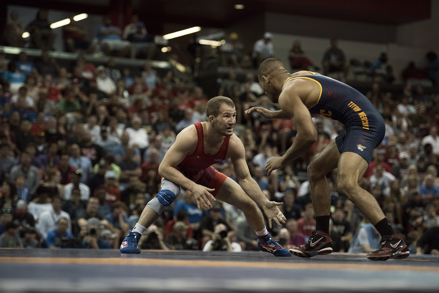 Red Blue World Team Trials Wrestling by Randi Berez Beauty and